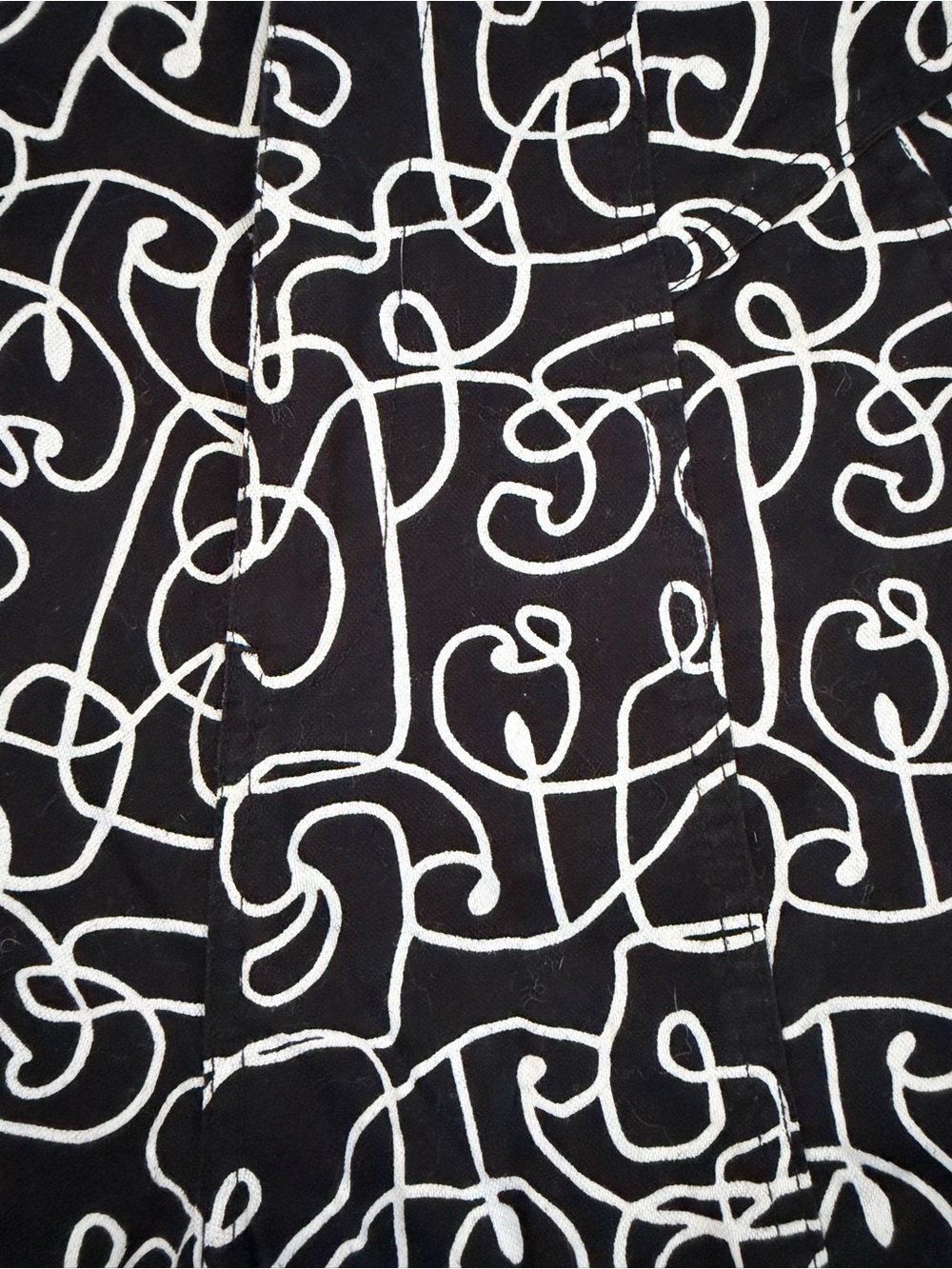 Lucy & Yak Camden Pants – Black & White Squiggle Print | W28/L30 - Picture 6 of 9